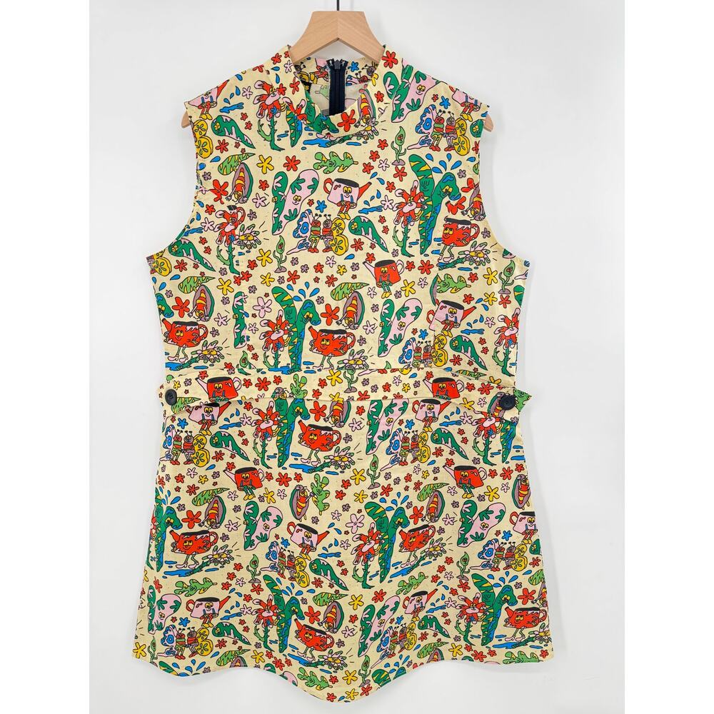 Nooworks Airliner Retro Dress Bugout Print Bugs Plants Whimsical 2XL XXL